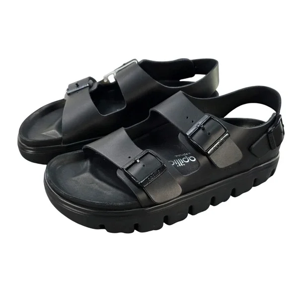 Papillio by Birkenstock Platform Sandals Adjustable Buckles Black EU 42 Men 9 - Picture 1 of 10